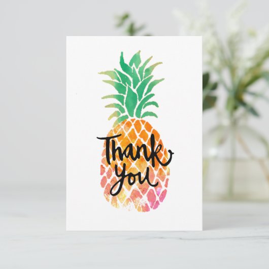 waterverf ananas bedankt script (Staand voorkant)