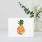 Waterverf ananas briefkaart (Staand voorkant)