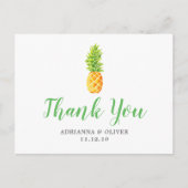 Waterverf ananas bruiloft dank u briefkaart (Voorkant)