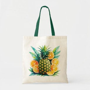 Waterverf Ananas & Citrus Tropisch Fruit Tot Tote Bag
