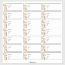 Waterverf Ananas Gast Adresetiketten