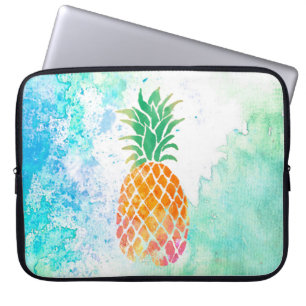 waterverf ananas laptop sleeve