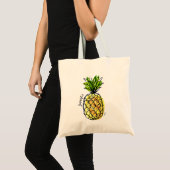 Waterverf ananas op maat tote bag (Voorkant (product))