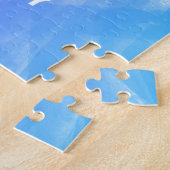 Waterverf ananas - paars/blauw legpuzzel (Zijkant)