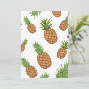 Waterverf ananas patroon 1 bedankkaart