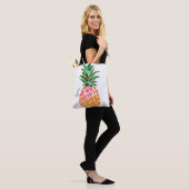 Waterverf Ananas Persoonlijke Boodschappentas Draagtas (Op model)