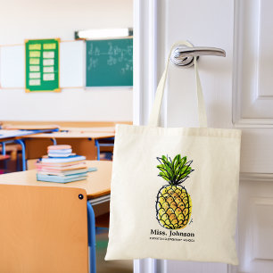 Waterverf Ananas Persoonlijke Leraar Tote Bag