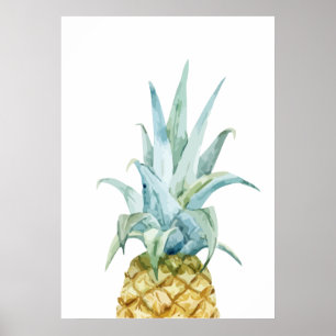 Waterverf Ananas Poster