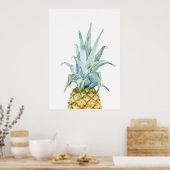 Waterverf Ananas Poster (Keuken)