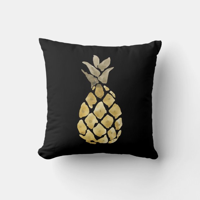Waterverf Ananas Sierkussen (Voorkant)