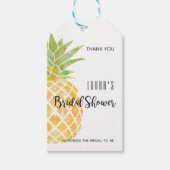 Waterverf ananas Stencil | VRIJGEZELLENFEEST Cadeaulabel (Voorkant)
