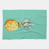 Waterverf Ananas Summer Tropical Blue Theedoek (Horizontaal)