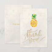 waterverf ananas tropisch dank je wel bedankkaart (Voorkant / Achterkant)