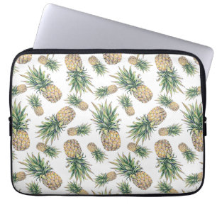 Waterverf ananasslepatroon laptop sleeve