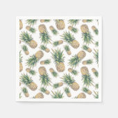 Waterverf ananasslepatroon servet (Voorkant)