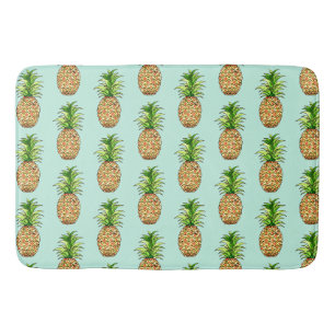 waterverf ananastekening badmat