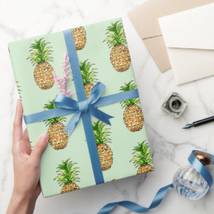 waterverf ananastekening cadeaupapier