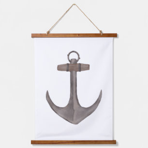Waterverf Anchor Nautical Decor Hangend Wandkleed