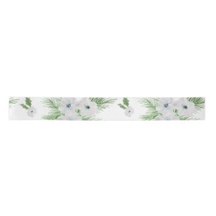 Waterverf-anemon- en -spar-patroon lint