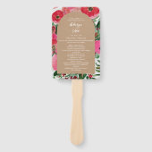 Waterverf Anemone Cardstock Arch Wedding Program Handwaaier (Voorkant)