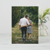 Waterverf Anemone Floral sla de Datum fotokaart op Save The Date (Staand voorkant)