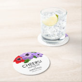 Waterverf Anemone Floral Wedding Onderzetter (Insitu)