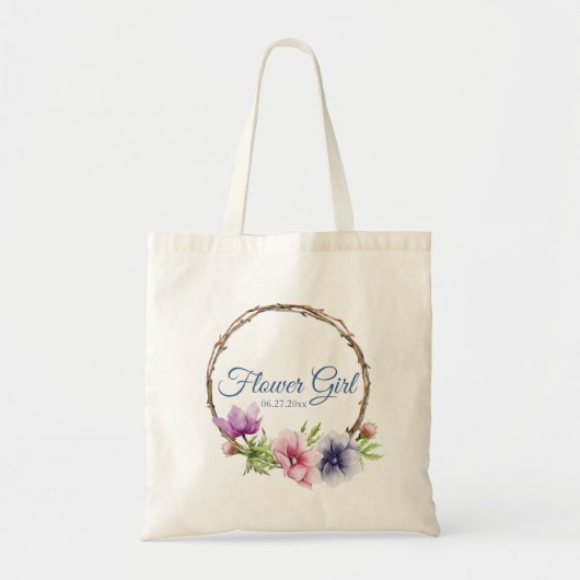 Waterverf Anemone Flower Wedding Tote Bag (Voorkant)
