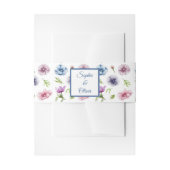 Waterverf Anemone Flower Wedding Uitnodigingen Wikkel (Voorkant Voorbeeld)