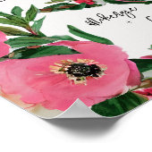 Waterverf Anemone Wedding Welkom Poster (Hoek)