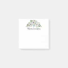Waterverf Anemones Blue Flowers Whimsical Post-it® Notes