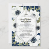 Waterverf Anemones Botanical Wedding Invitations (Voorkant)