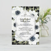 Waterverf Anemones Botanical Wedding Invitations (Staand voorkant)