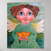 Waterverf Angel Art Print Painting Poster (Voorkant)