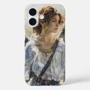 Waterverf Angel Meisje iPhone 16 Hoesje