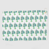 Waterverf "Animal Art Blue Tropical Fish" Golfhanddoek (Horizontaal)