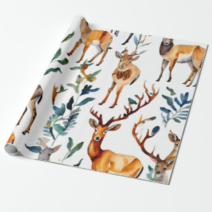 Waterverf Animal Kingdom Collage Cadeaupapier
