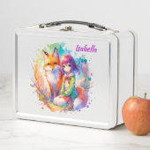  Waterverf Anime Girl en Fox (In situ)