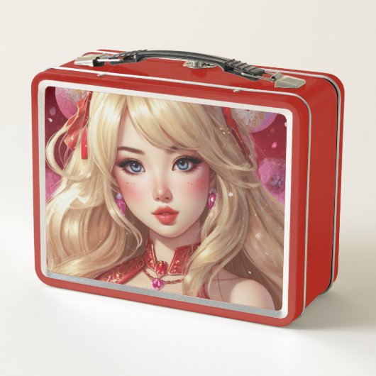 Waterverf Anime Metal Lunchbox (Achterkant)