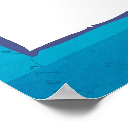 Waterverf-anker in roze en groen poster (Hoek)