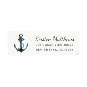 Waterverf Anker Return Address Labels