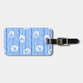 Waterverf ankerpatroon 1 bagagelabel (Voorkant horizontaal)