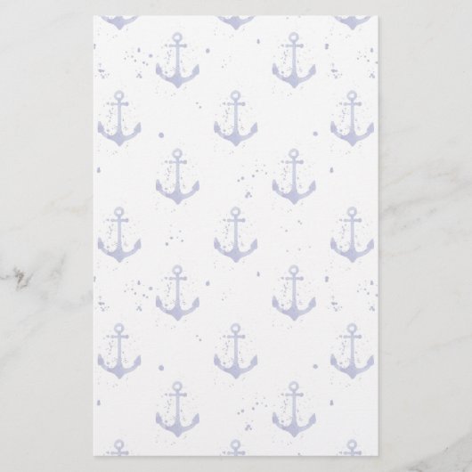 Waterverf ankerpatroon 2 briefpapier (Voorkant)