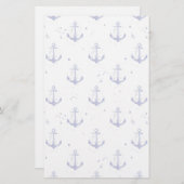 Waterverf ankerpatroon 2 briefpapier (Voorkant / Achterkant)