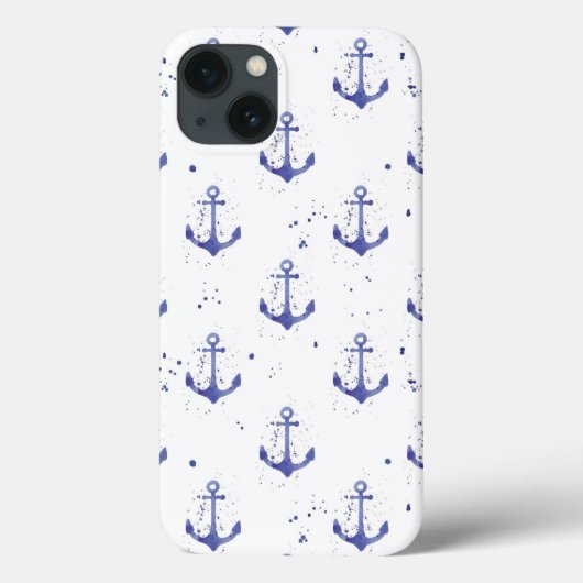 Waterverf ankerpatroon 2 Case-Mate iPhone case (Achterkant)