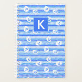 Waterverf-ankerpatroon | Voeg je Initiaal toe Planner (Voorkant)