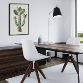 Waterverf Antiek Botanische Cactus Print Poster