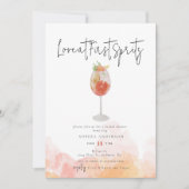 Waterverf Aperol Spritz Bridal Shower Kaart (Voorkant)