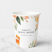 Waterverf Aperol Spritz Bruidsfeest Papieren Bekers (Achterkant)