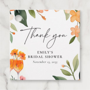 Waterverf Aperol Spritz Vrijgezellenfeest Bedankjes Labels