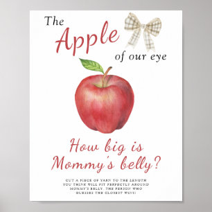 Waterverf appel - hoe groot is mama's buik spel poster